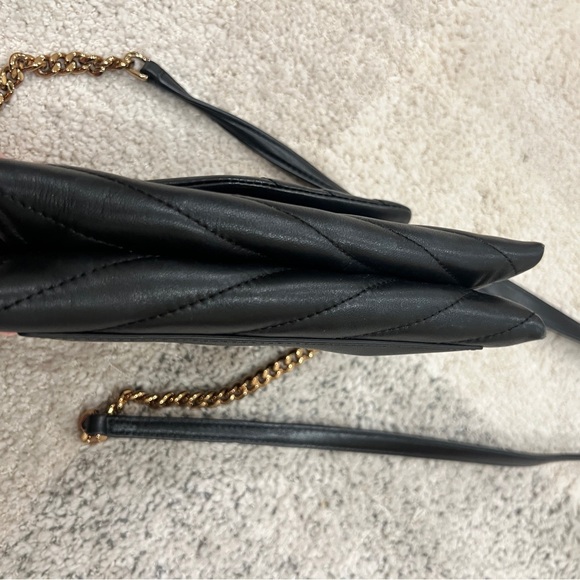 NWOT Tory Burch Kira Chevron Chain Wallet Black Crossbody Purse with Chain Strap - Picture 7 of 13